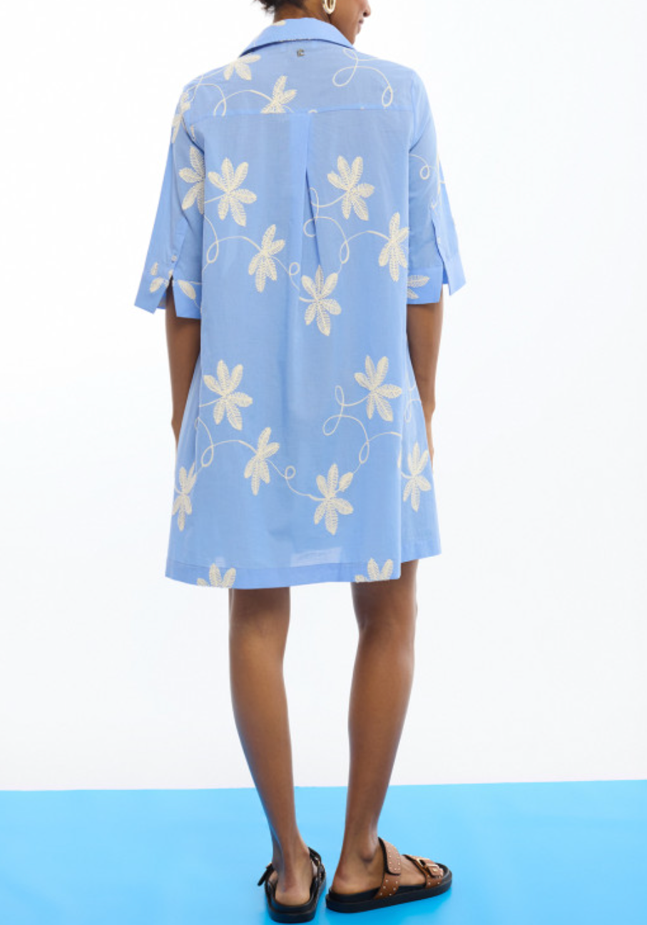 ROBE CHEMISE FLEURS BRODEE - Lola Casademunt